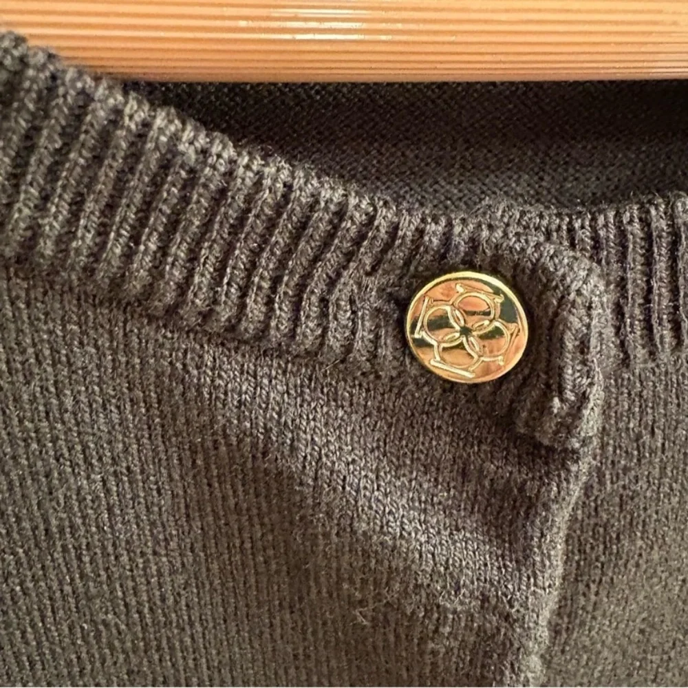 Black Button-Up Cardigan - Picture 2 of 4